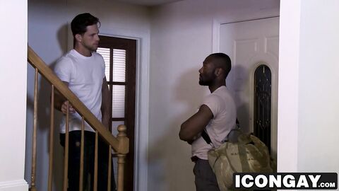 Ebony stud Noah Donovan drilling his boyfriend Roman Todd