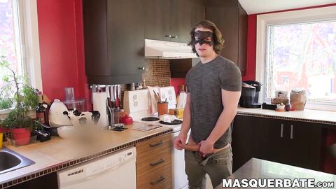 Long haired attractive stud Jake does a good job of jerking himself