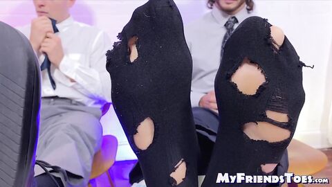 Darius and jock Cyrus got their lessons in a feet worship by hunky Monstah Mike and J