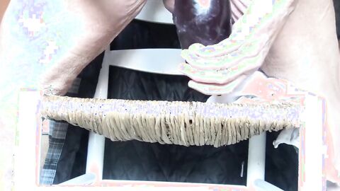 Old Gaping Ass Takes a Big Eggplant