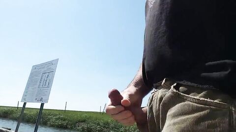 Public Boat Masturbation and Cum Shot