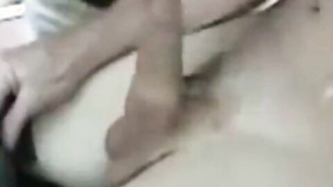 Stroking my cock outdoors, car door open for a curious cocksucker.