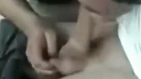 Stroking my cock outdoors, car door open for a curious cocksucker.