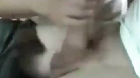 Stroking my cock outdoors, car door open for a curious cocksucker.