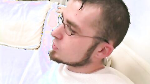 Hardcore solo cock rocking by bearded Kyle who cant wait to spill some jizz