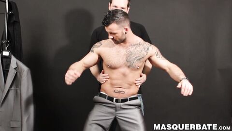 Pascal gives hunk Manuel Deboxer a nasty blowjob after hot photoshoot