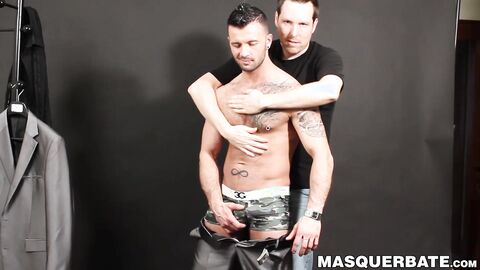 Pascal gives hunk Manuel Deboxer a nasty blowjob after hot photoshoot