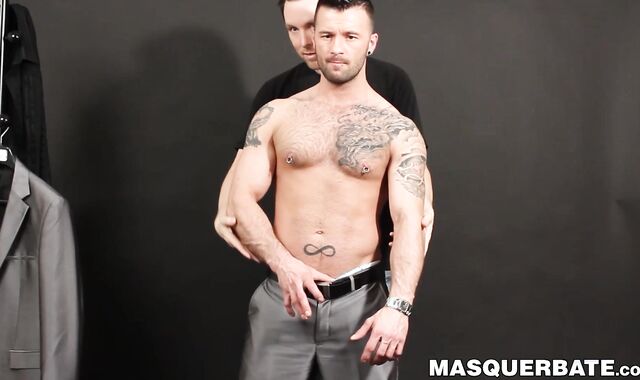 Pascal gives hunk Manuel Deboxer a nasty blowjob after hot photoshoot