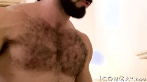 I throw stud Armond Rizzo on the bed and lay my hulking frame on top of him