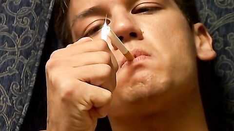 Hottie Jordan solo hardcore jerking and smoking