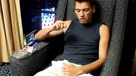 Hottie Jordan solo hardcore jerking and smoking