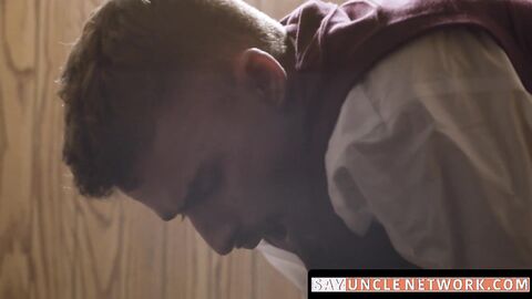 SayUncleNetwork.com - Big dick priest raw fucks twink hard in confessional booth
