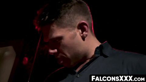 FalconsXXX.com - Gays in jockstraps Gabriel Cross and Tyler Roberts anal fuck in a ho