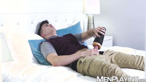 Mark Blue caught Maverick Sun jerking off and decided to help him