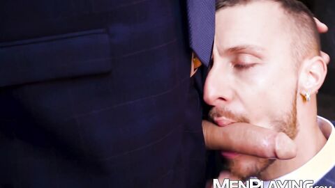 Nate Rose and Zack Mackay savagely breed and cum outdoor