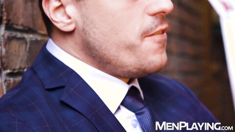 Nate Rose and Zack Mackay savagely breed and cum outdoor