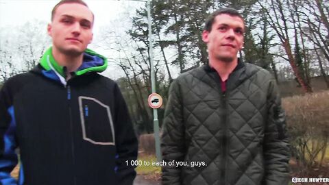 CZECH HUNTER 419 - Two Buddies Get Picked Up & Persuaded To Have A Threesome