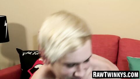 RawTwinkys.com - Petite twink welcomes blond stepbrother with cumshot