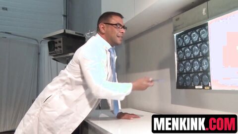 Pierce Paris holes are examined by Doctor Draven Navarro and orderlies