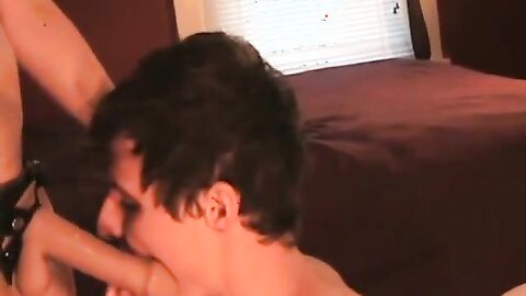 FuckingStraightBoys.com - Strapon GF enjoys pegging her boyfriend in mmf gangbang