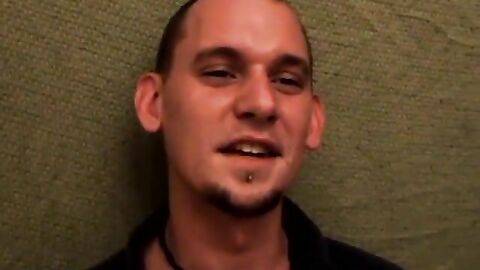 FuckingStraightBoys.com - Inked jock enjoys cock sucking in nature FMM threesome