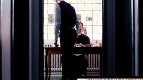 SayUncleNetwork.com - Naughty twink spanked and raw fucked for his bad behavior