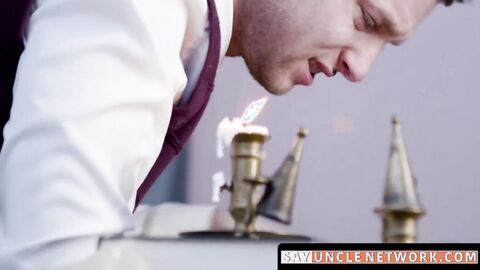 SayUncleNetwork.com - Naughty twink spanked and raw fucked for his bad behavior