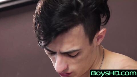 BoysHD.com - Tattooed twink Sly Conan jerking off and bed humping solo with pleasure