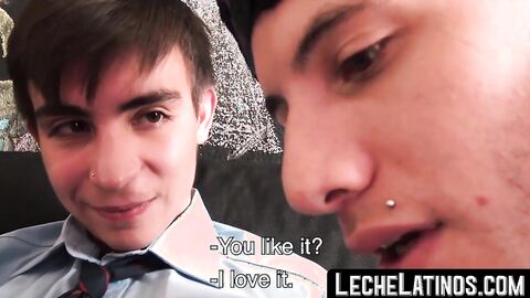 LecheLatinos.com - Latino twink's gay conversion and raw, hardcore jock fucking