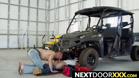 NextDoorXXX.com - Glasses-wearing jock gets raw and wild after a blowjob