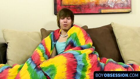 BoyObsession.com - Interviewed gay guy toys his ass and jerks his cock solo hard