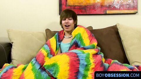 BoyObsession.com - Interviewed gay guy toys his ass and jerks his cock solo hard