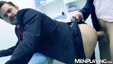 Dr Mike De Marko rips Kayden Gray pants to devour his monster cock