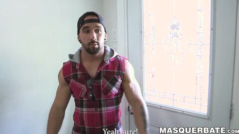 Physically fit Zack Lemec strokes it nicely until climax time