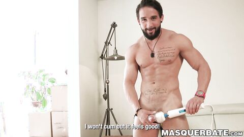 Zack Lemec muscle worshipped by Pascal before fucking a fleshlight