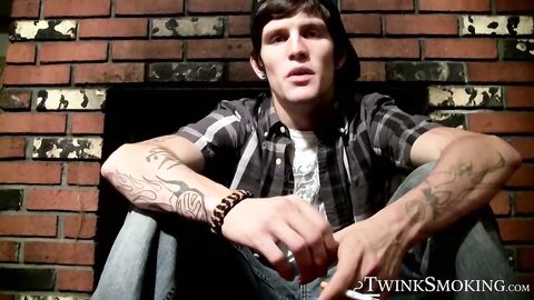 Hardcore jacking and smoking in the fireplace by smooth Lex