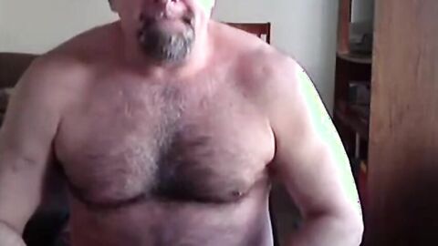 Daddy Bear Strokes His Cock For The Neighborhood