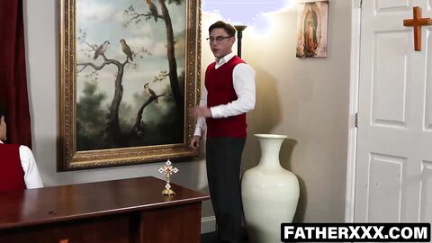FatherXXX.com - Confession turns into blowjob with twink