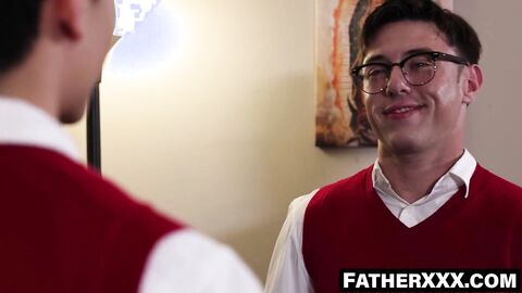 FatherXXX.com - Confession turns into blowjob with twink