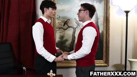FatherXXX.com - Confession turns into blowjob with twink