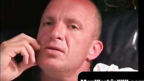 MenWorkinXXX.com - Mature gay dude jerks off and shoots his load onto a plate