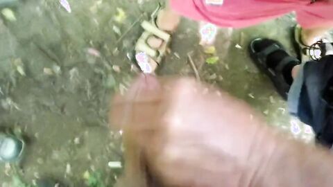 Group Sex in the Park with Three Amateur Men