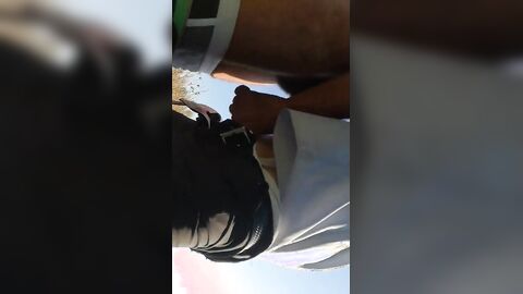 Mature Daddy Strokes Outdoors