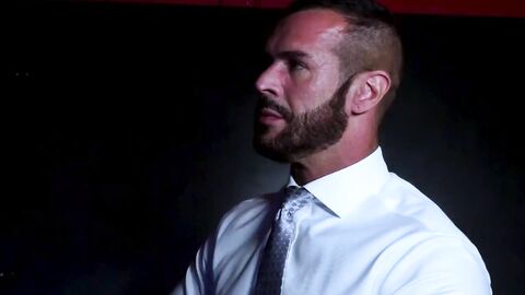 Businessman Denis Vega seduces Latino Gustavo Cruz to anal plow him