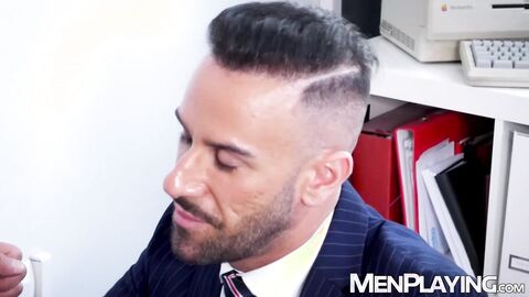 Mega hung Gustavo Cruz raw breeds his handsome boss Marco Napoli