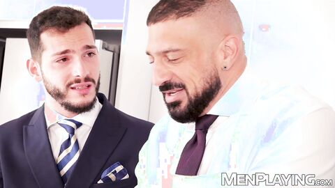 Daddy Marco Napoli and hunk Ricky Hard savagely bareback