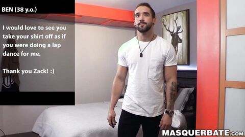 Yummy and hung hottie Zack Lemec aggressively fucks his pillow