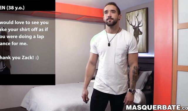 Yummy and hung hottie Zack Lemec aggressively fucks his pillow