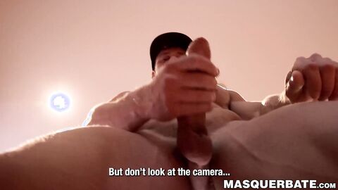 Brawny Brad shows us how he wanks his large cock when bored