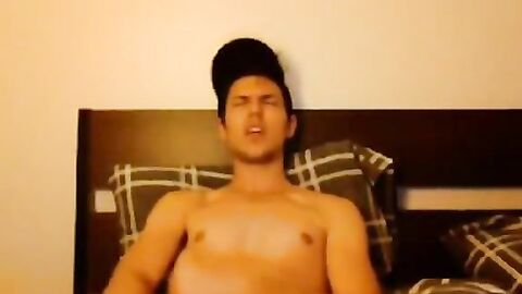 Twink's Amateur Striptease and Webcam Jerk Off Session